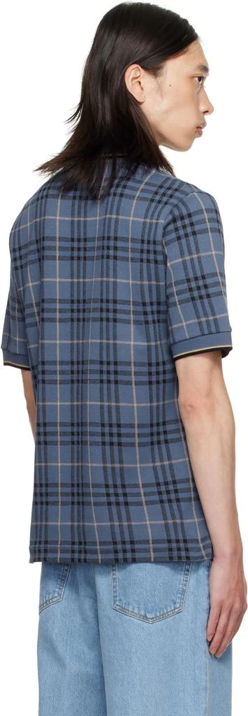 Burberry Navy Check Cotton Polo 3