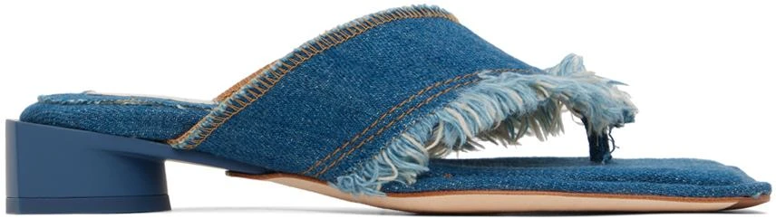 MIISTA Blue Pythia Denim Heeled Sandals 1