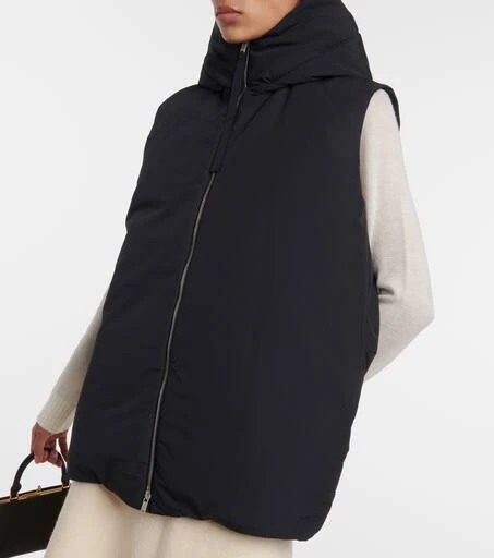 Jil Sander Oversized hooded down vest 6