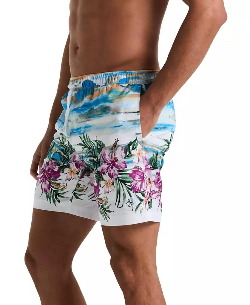Original Penguin Men's Hibiscus Printed Swim Shorts 3
