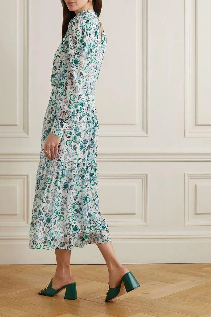 CEFINN Lorni tiered floral-print georgette midi dress 3