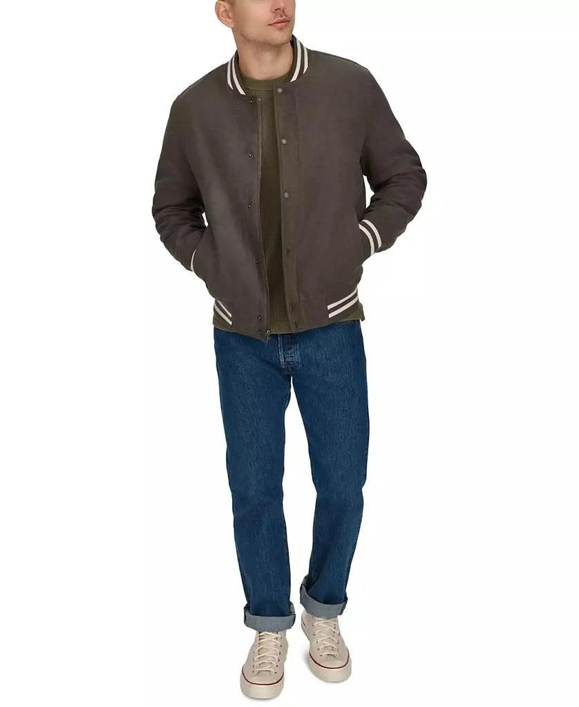 Levi's Men's Faux-Suede Varsity-Stripe Bomber Jacket 5