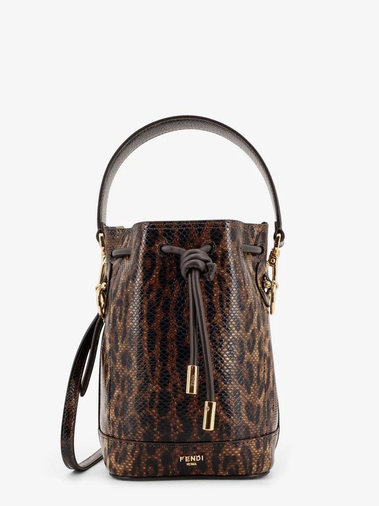 Fendi Mini Mon Tresor bucket bag with Fendi Leo motif 1