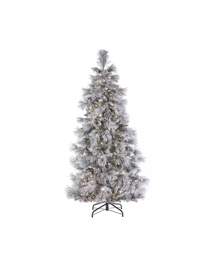Sterling 7ft. Pre-Lit Lightly Flocked Snowbell Pine with 450 Twinkle Lights