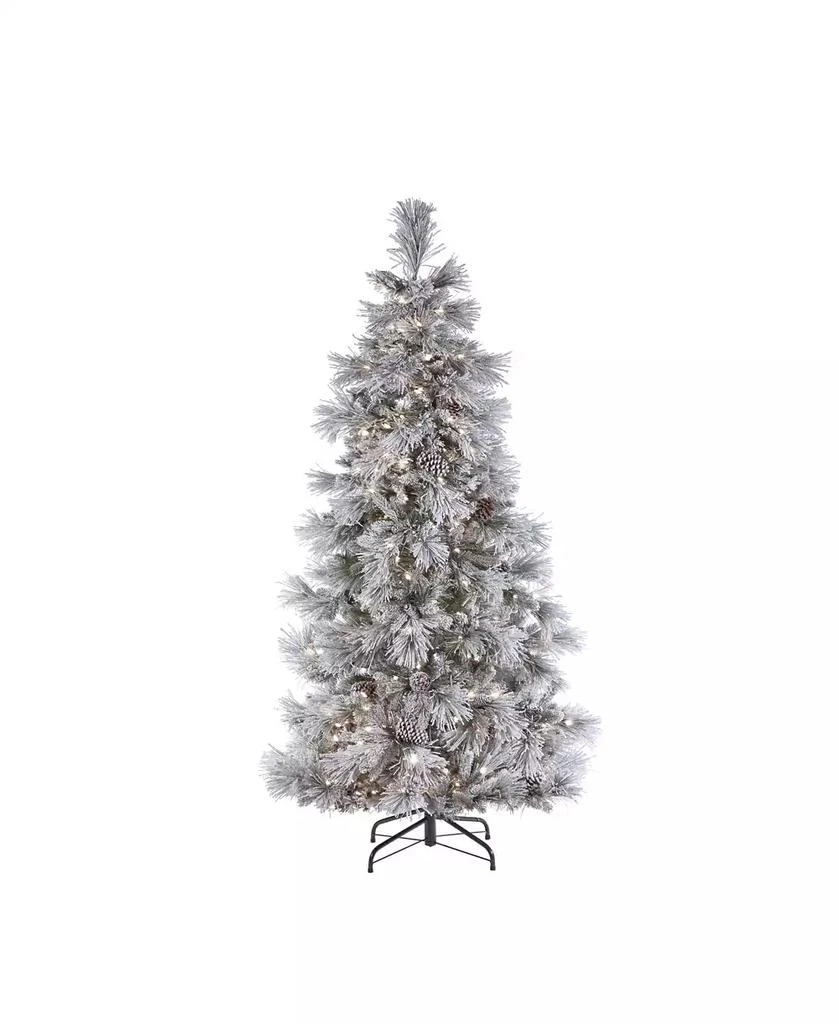 Sterling 7ft. Pre-Lit Lightly Flocked Snowbell Pine with 450 Twinkle Lights 1