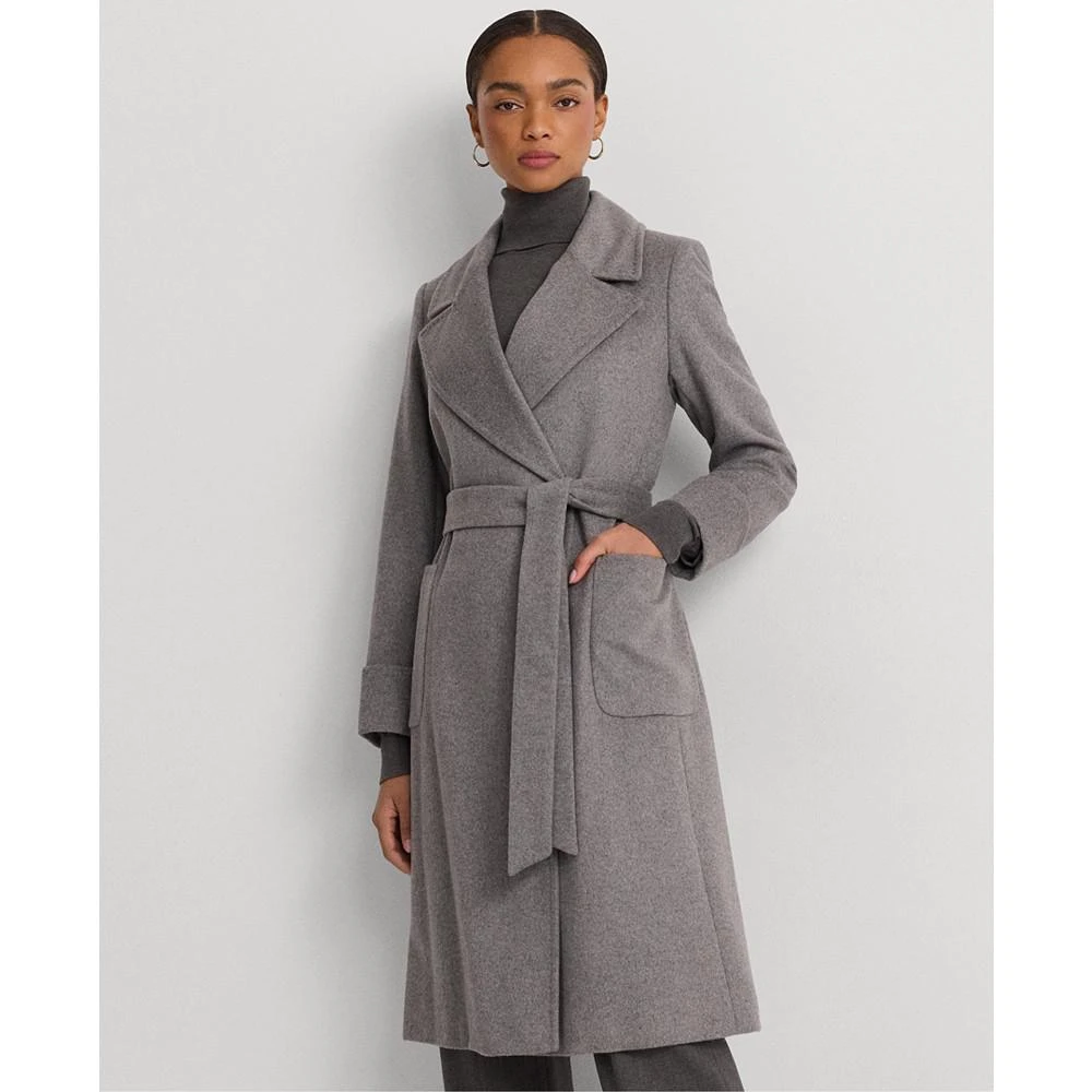 Lauren Ralph Lauren Women's Wool Blend Belted Wrap Coat 3