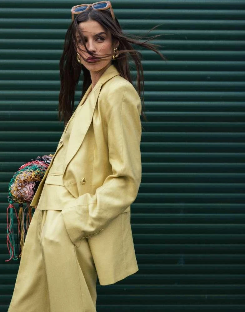 Shop Topshop co ord premium wedding guest occasion blazer in