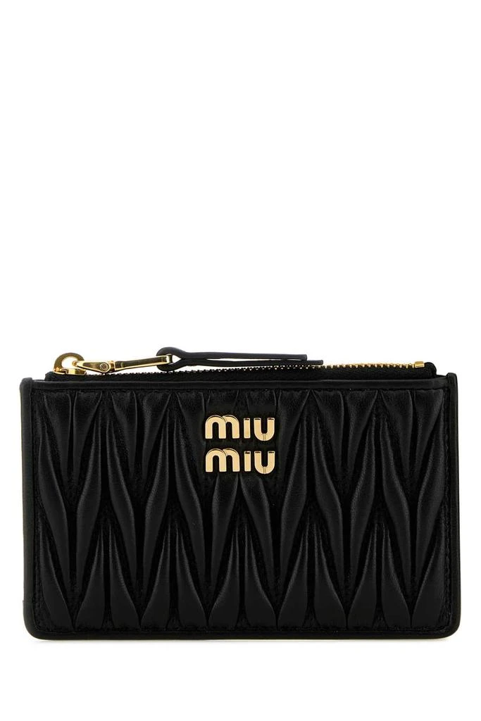 Miu Miu Black Nappa Leather Card Holder 1