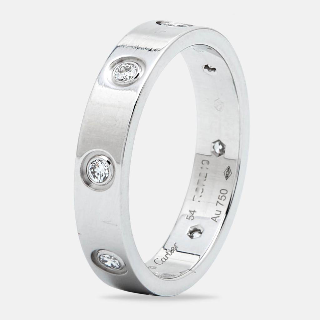 Cartier Cartier Love 8 Diamond 18k White Gold Ring Size 54