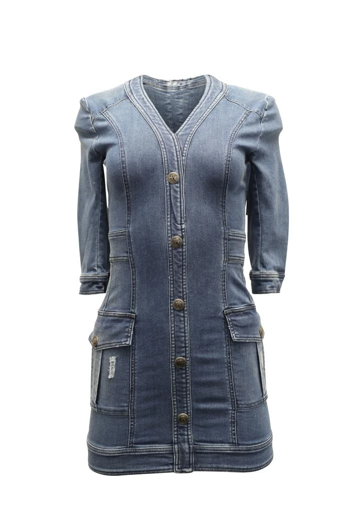 PIERRE BALMAIN Mini Dress in Blue Denim 1