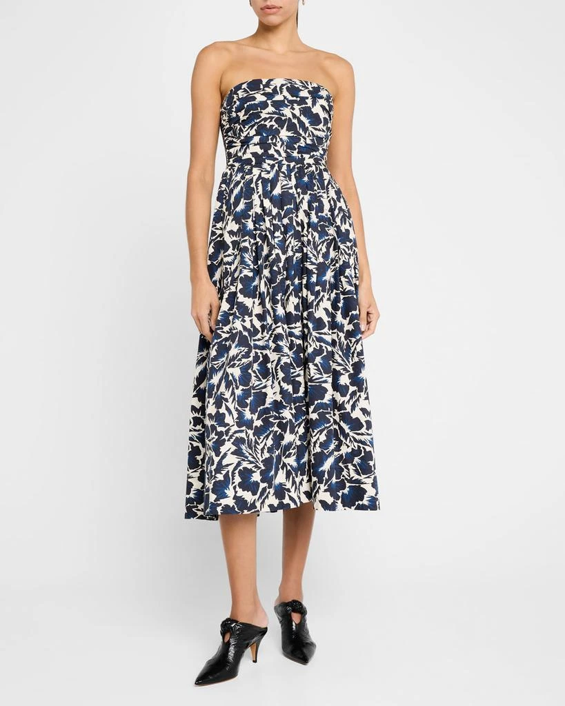 A.L.C. Tate Printed Strapless Midi Dress 2
