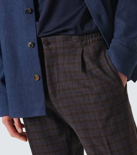 Kiton Checked wool chinos 5