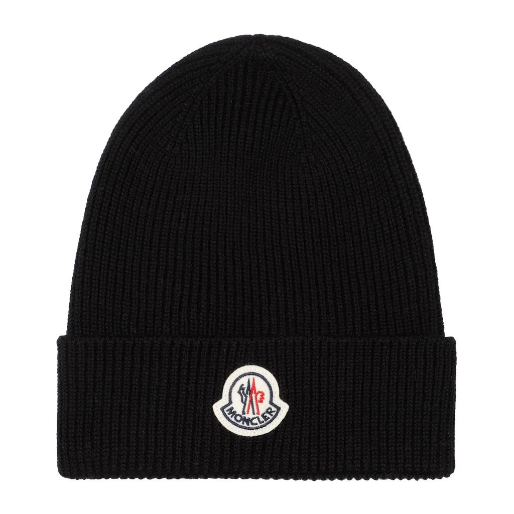 Moncler Navy Virgin Wool Beanie 2