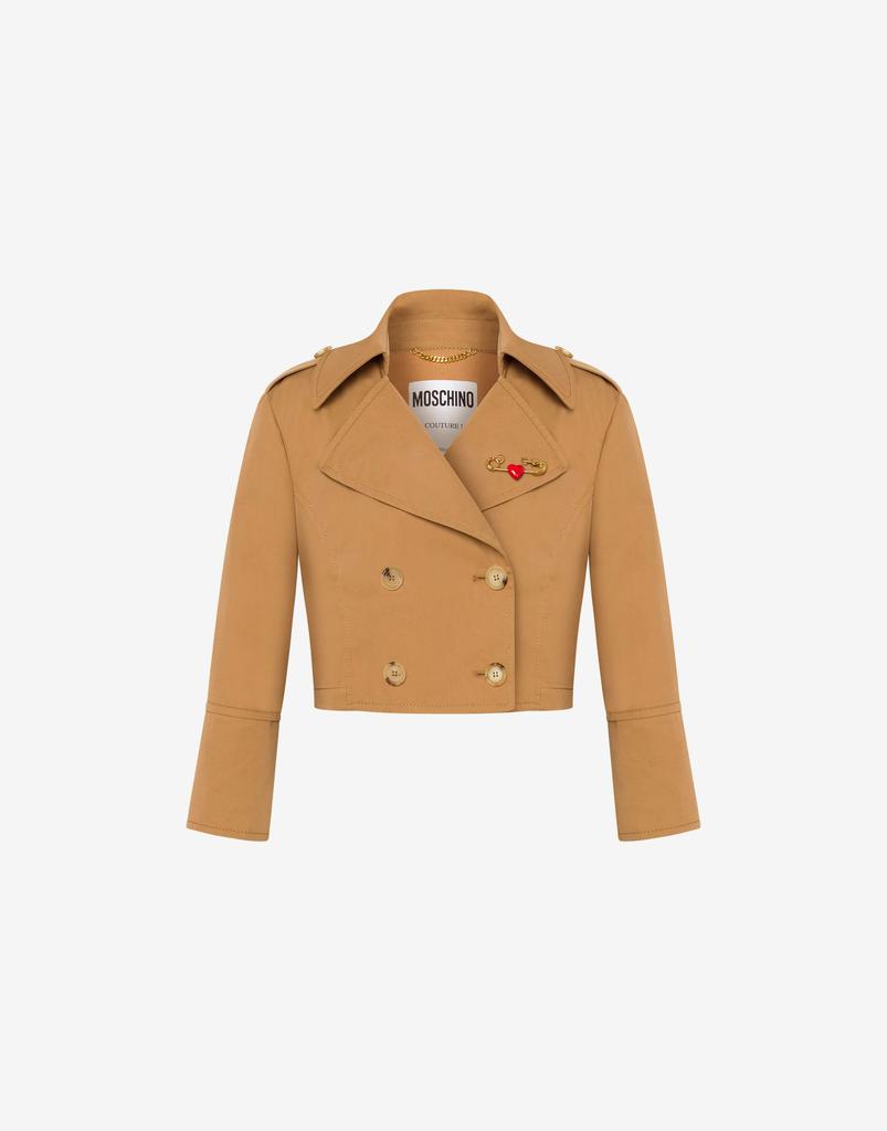 Moschino Heart Safety Pin Cropped Jacket