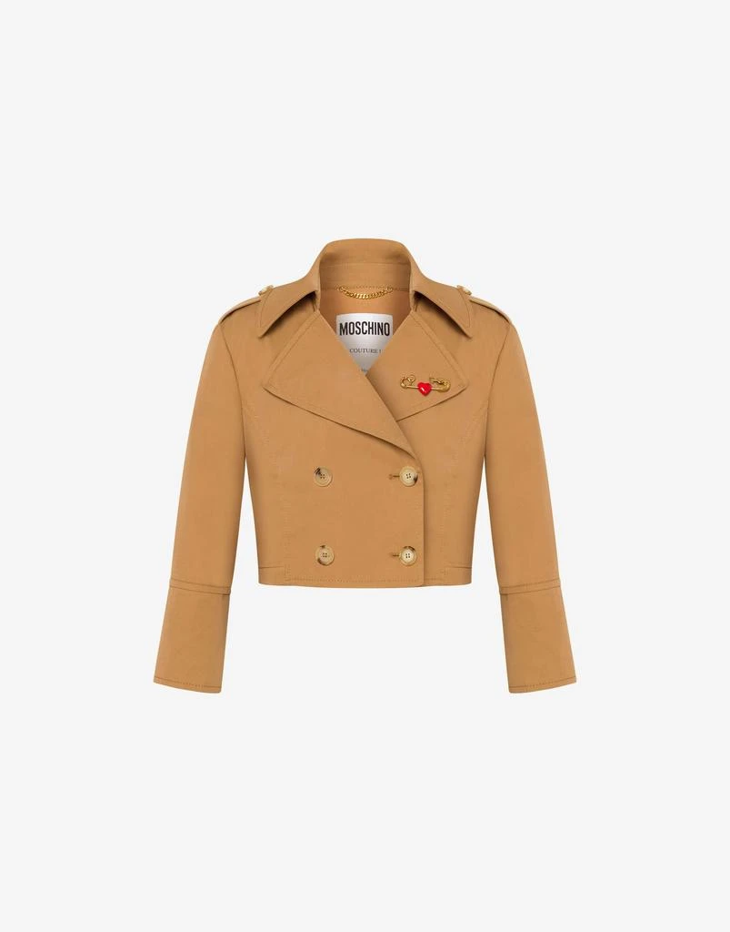 Moschino Heart Safety Pin Cropped Jacket 1