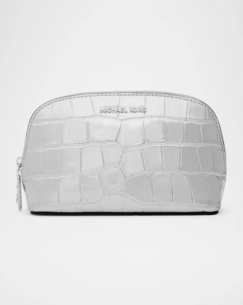 Michael Kors Empire Metallic Croc-Embossed Leather Pouch Bag 1