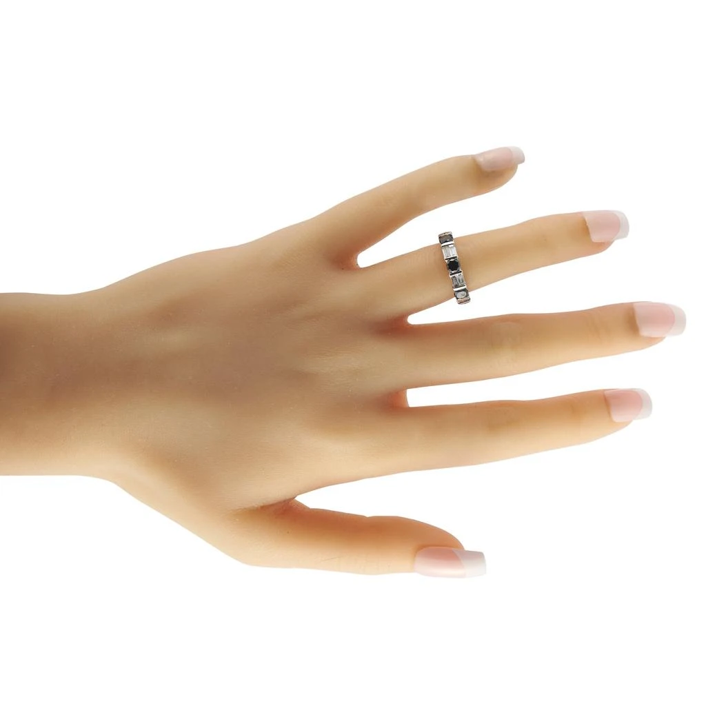 LB Exclusive 18K White Gold 1.75ct Diamond and 1.75ct Blue Diamond Ring MF18-011626 3