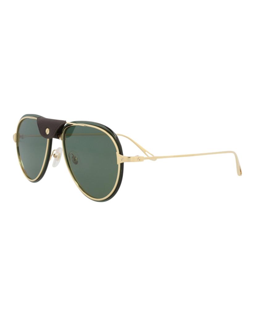 Cartier Aviator-Frame Metal Sunglasses