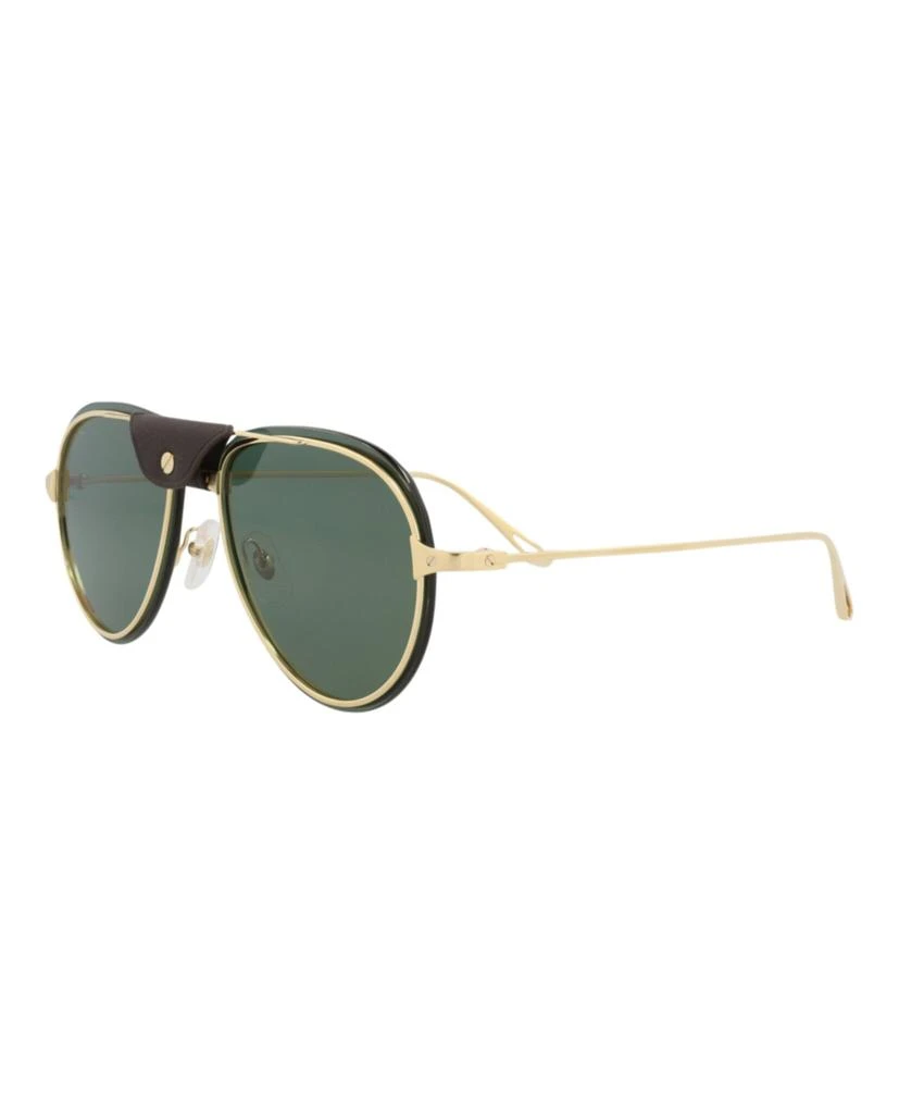 Cartier Aviator-Frame Metal Sunglasses 2