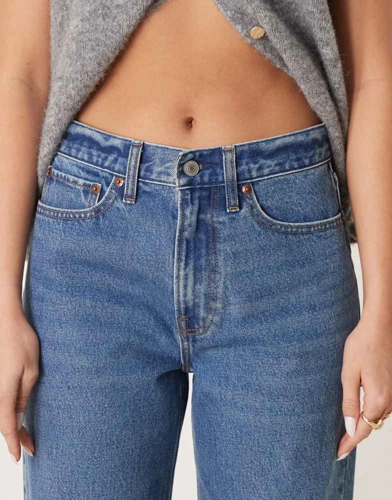 Abercrombie & Fitch Abercrombie & Fitch mid rise slouchy fit jean in dark wash 5