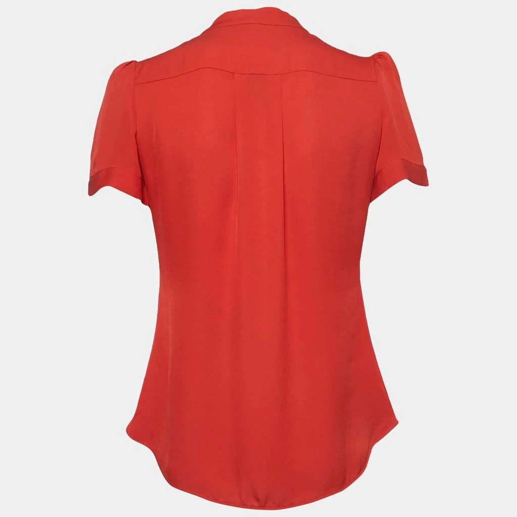 CH Carolina Herrera CH Carolina Herrera Red Silk Top S 2