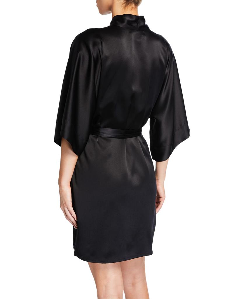 Christine Lingerie Solid Silk Short Robe