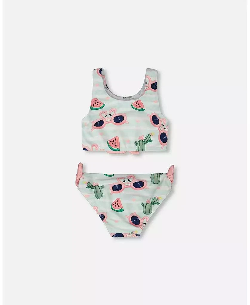 Deux par Deux Girl Two-Piece Swimsuit Flamingo and Cactus Print - Child 4