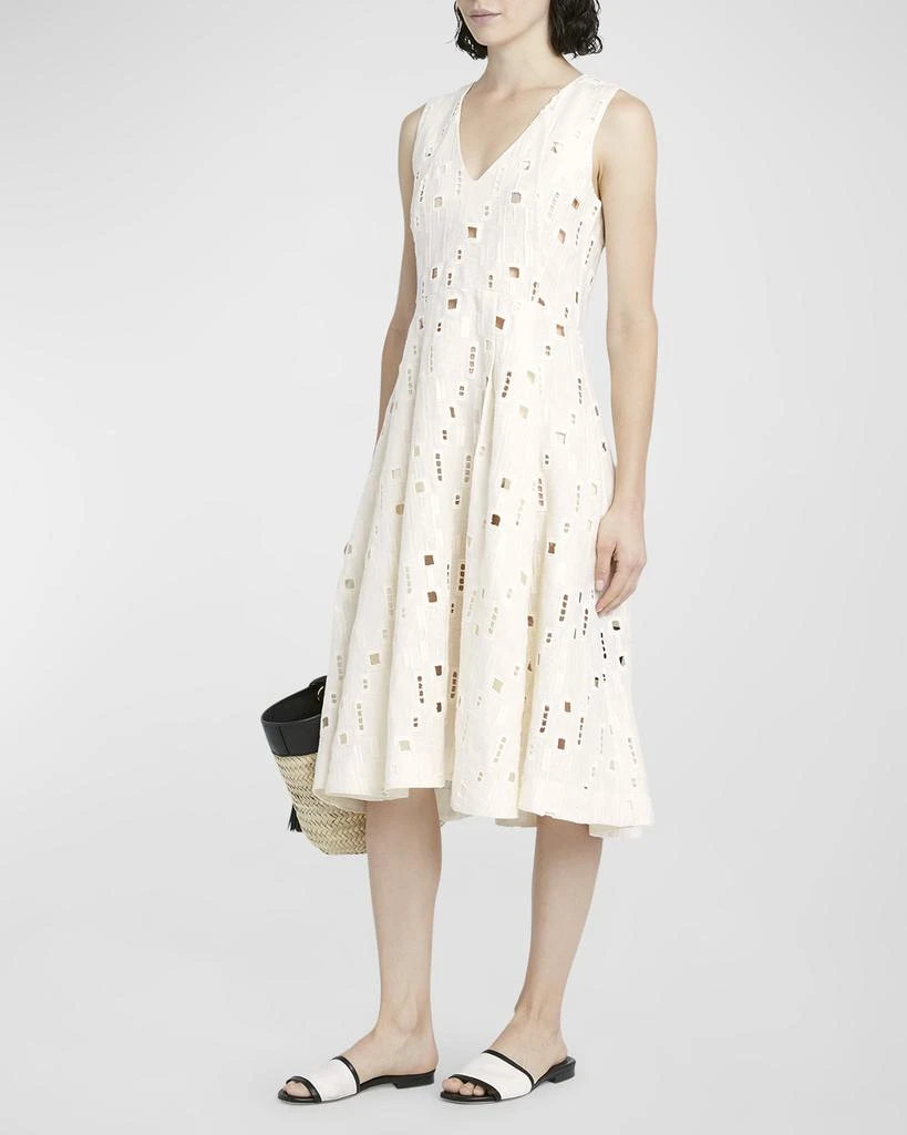 Kiton V-Neck Sengale Lace Sleeveless Dress 3