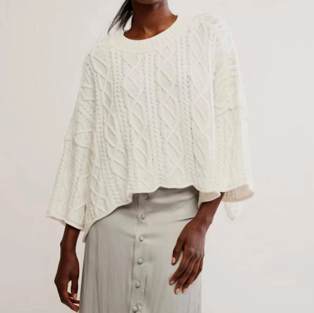 Free People Free People - Washed Ashore Oversized Cotton Crewneck Sweater 5