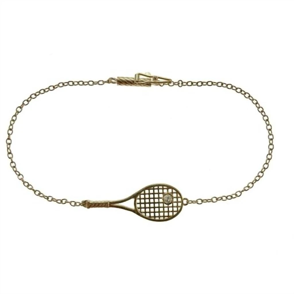 Love Love Tennis Love Love Tennis - Women's Racket Diamond Ball Tennis Bracelet 1