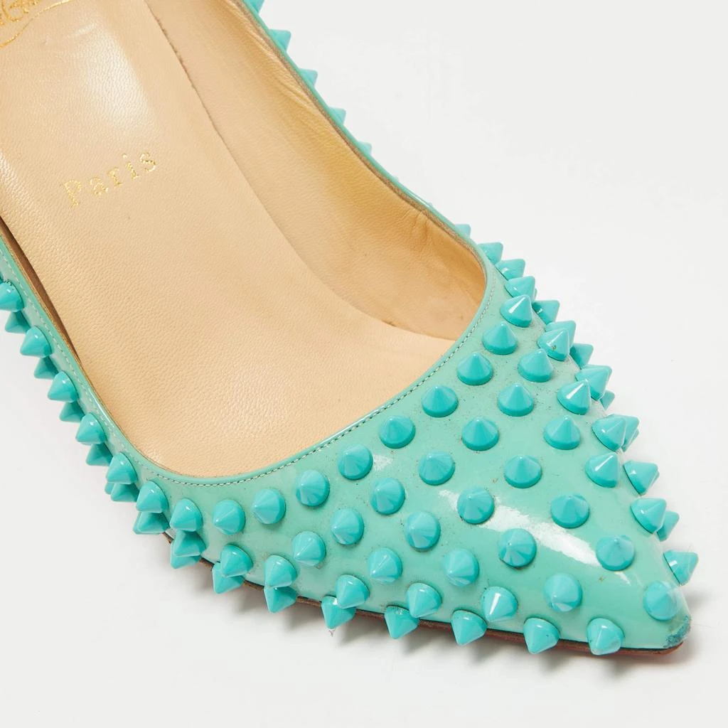 Christian Louboutin Christian Louboutin Green Patent Leather Pigalle Spikes Pumps Size 39 8