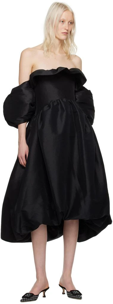 Kika Vargas SSENSE Exclusive Black Reshma Midi Dress 4