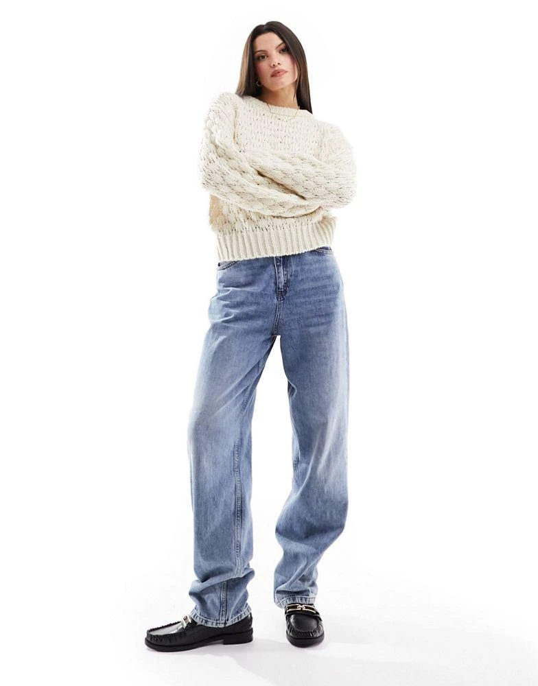 Y.A.S. YAS textured jumper in cream 4