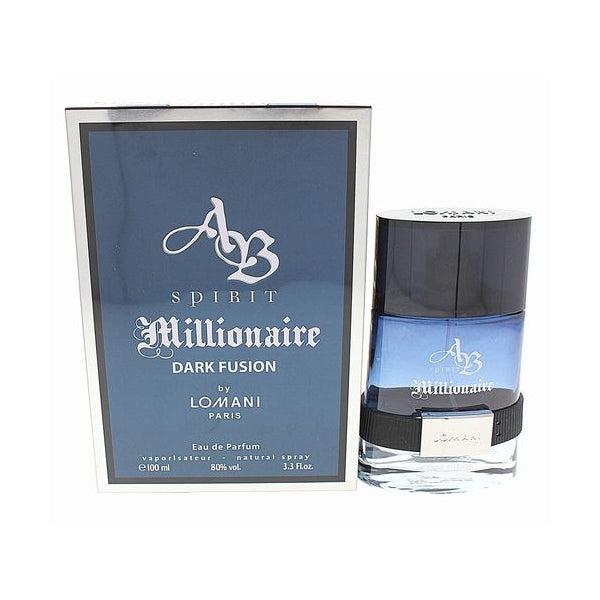 LOMANI Ab Spirit Millionaire Dark Fusion for Men Eau de Parfum Spray 3.3 oz