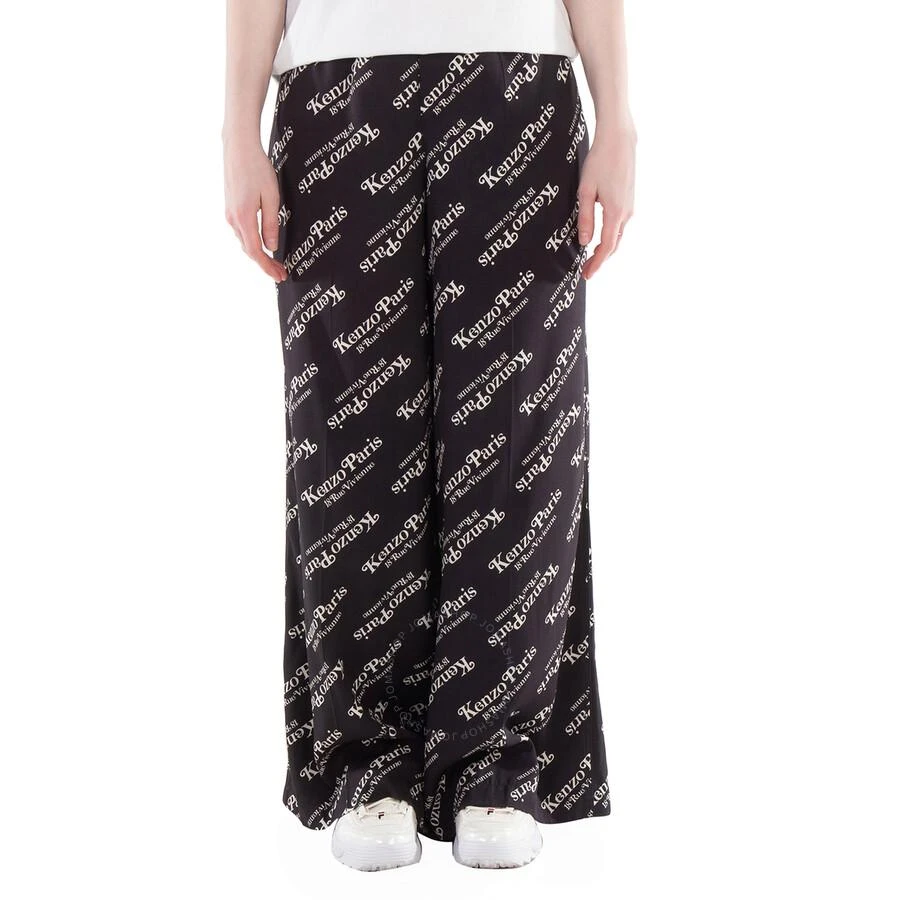 Kenzo High-Waisted Logo Print Pants 1