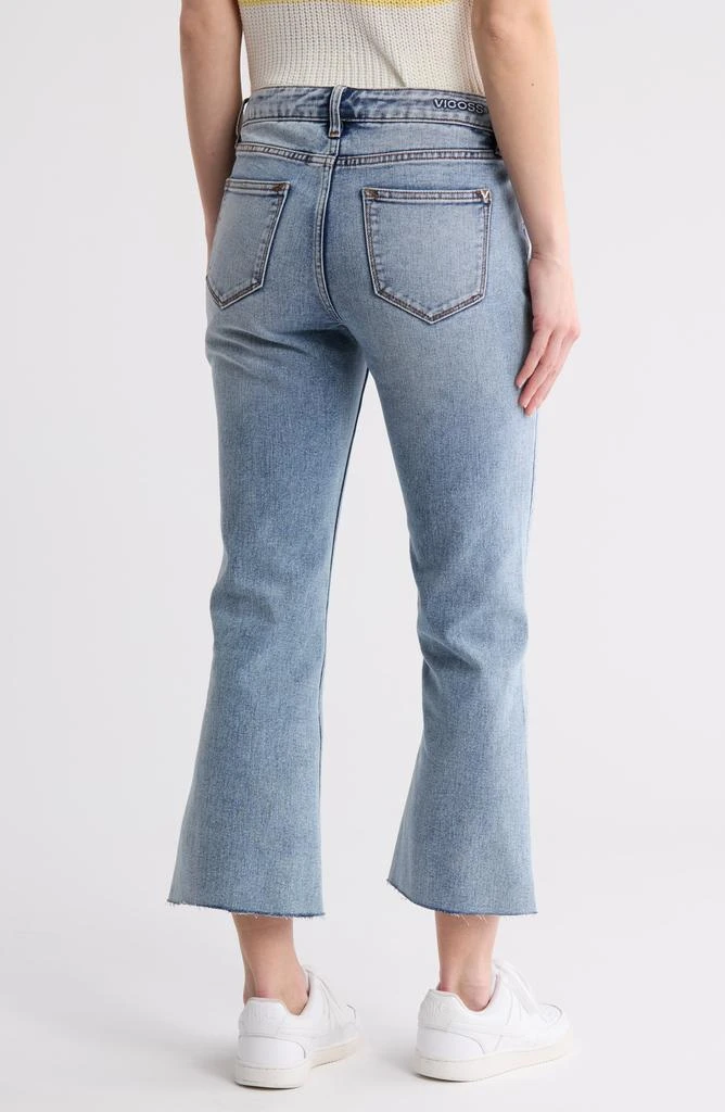 VIGOSS Raw Hem Mid Rise Crop Bootcut Jeans 2