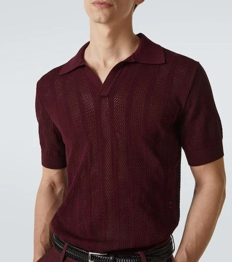 Dolce 
Gabbana Ribbed-knit cotton polo shirt 5