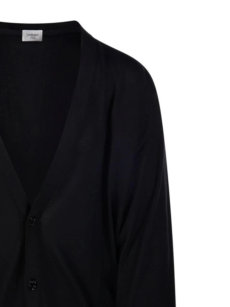 Yves Saint Laurent Saint Laurent Button-Up V-Neck Cardigan 4