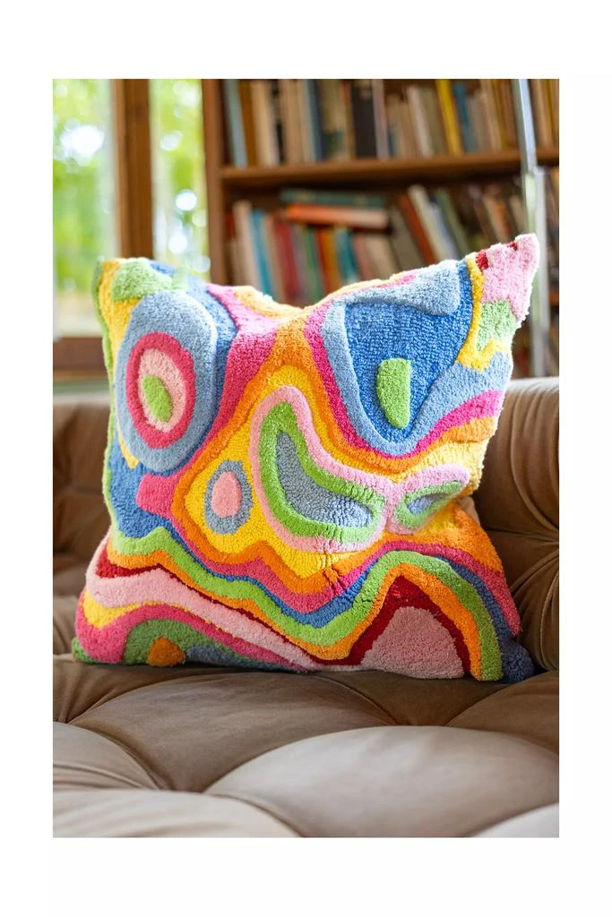 YAYA AND CO YaYa 
Co. Bellows Organic Cotton Abstract Pillow