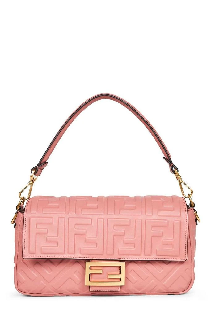Fendi Fendi Baguette FF Embossed Shoulder Bag 1