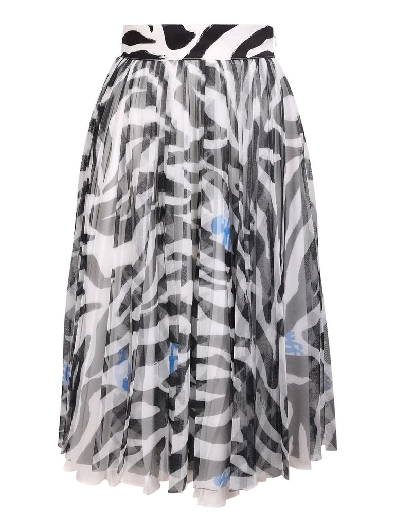 Off-White Leopard Print Pleated Skirt 1