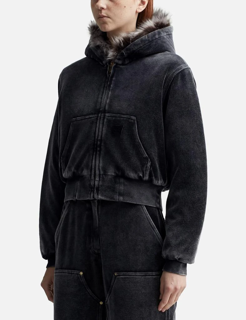 Alexander Wang Zip-Up Hoodie in Velour 2