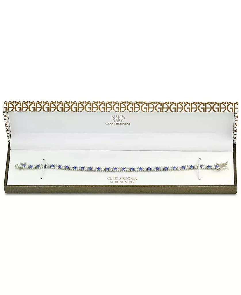 Giani Bernini Blue Cubic Zirconia Tennis Bracelet in Sterling Silver, Created for Macy's 4