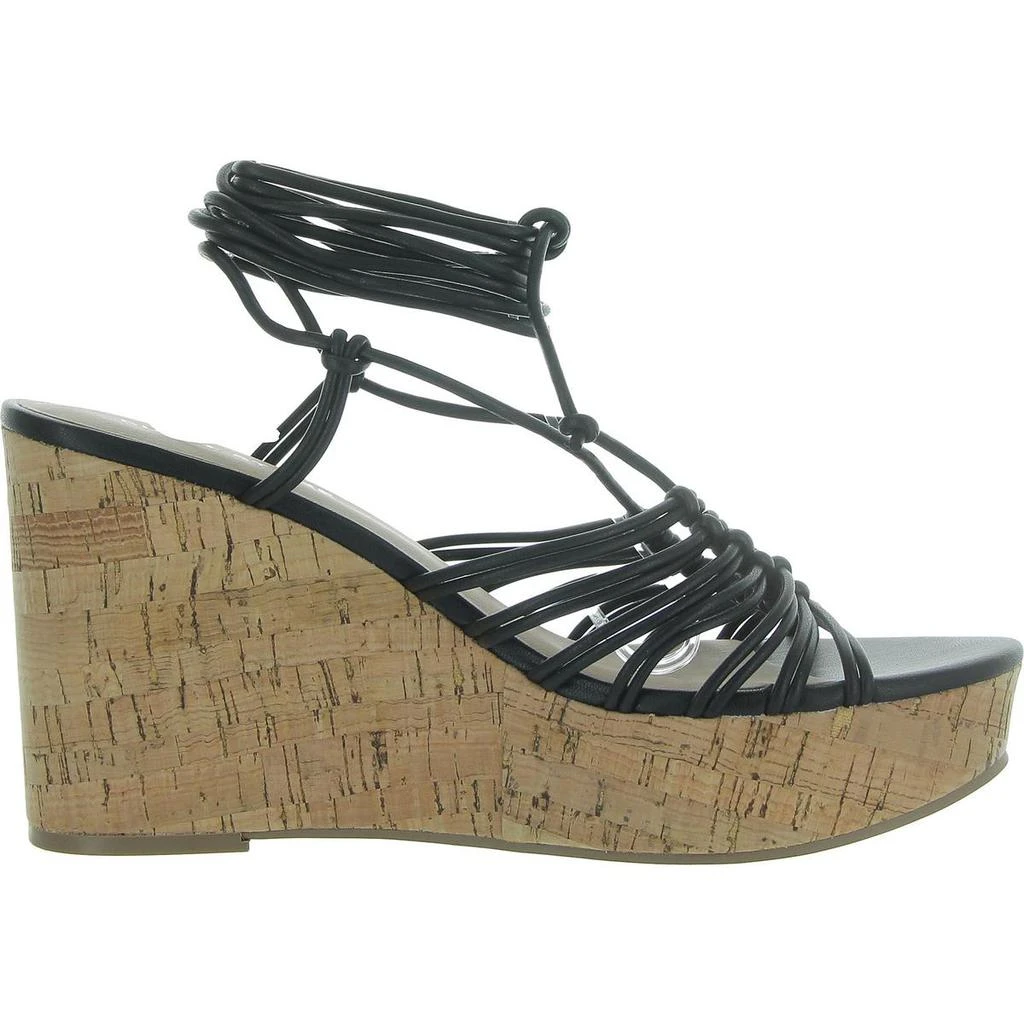 Sun + Stone Tillyyp Womens Faux Leather Heeled Wedge Sandals 5