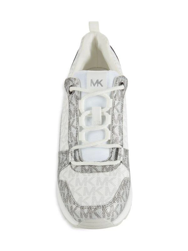 Michael Kors Stacy Monogram Print Wedge Sneakers 5