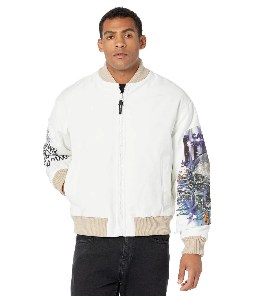 Just Cavalli Padded Nylon Bomber Jacket