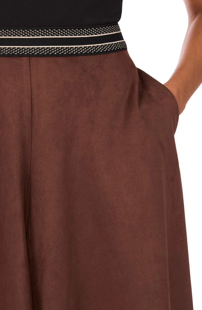 Halogen Faux Suede Wide Leg Culottes 3