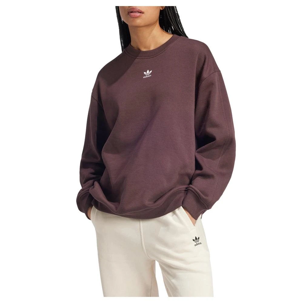 Adidas Essentials Oversized Fleece Crew Neck Sweatshirt 1