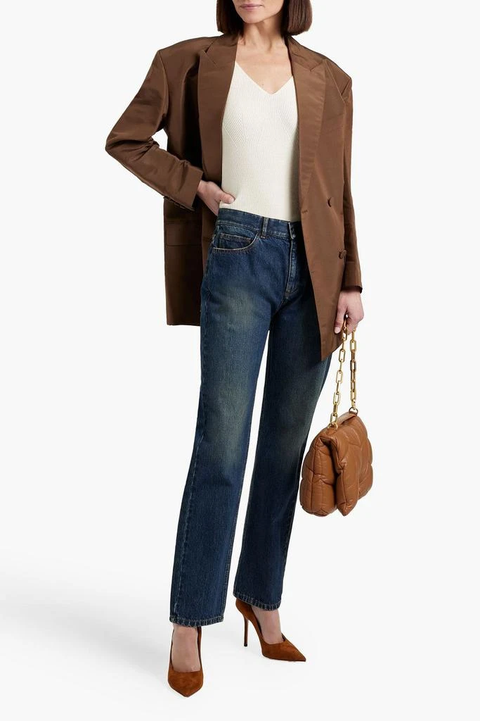 Valentino Double-breasted silk-faille blazer 2