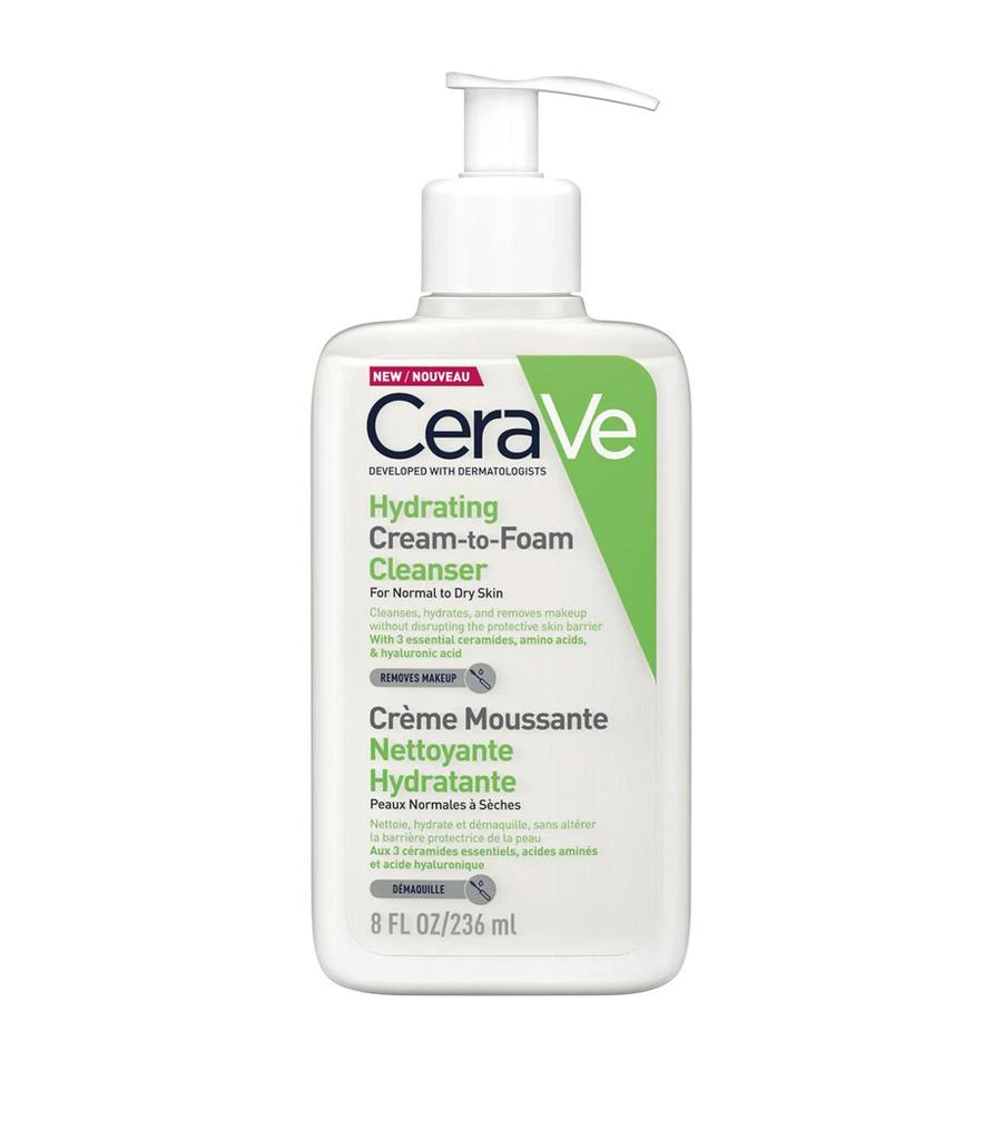 CeraVe Hydrating Cream-to-Foam Cleanser (236ml) 1